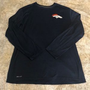 Men’s Nike Denver Broncos Long Sleeve Dri Fit
